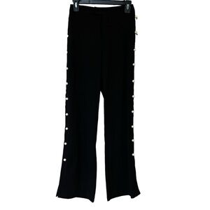 DO+BE Women’s Black Polyester Trousers with Pearl Accents, size XS.​​